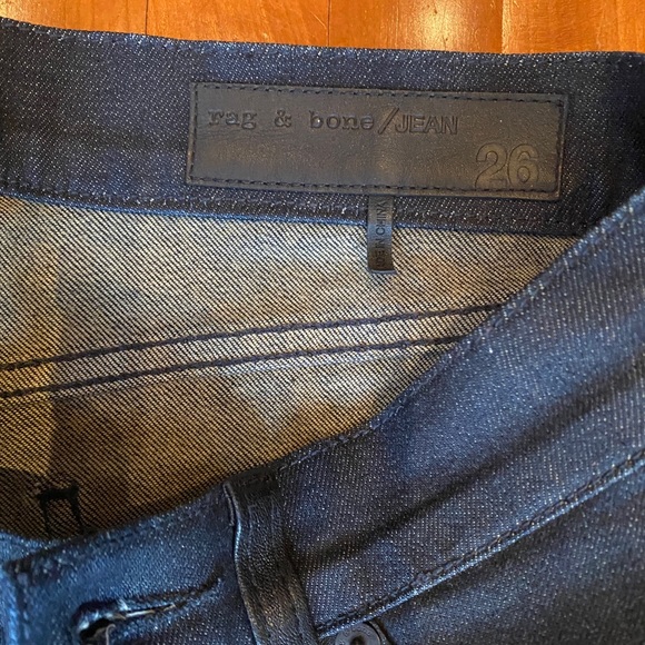 Rag & Bone Hyde Essex Leather & Denim Skinny Jeans Sz 26 - Picture 7 of 8